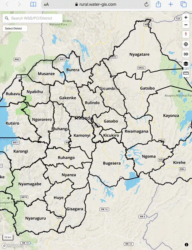 WASAC Rwanda rural water network demo
